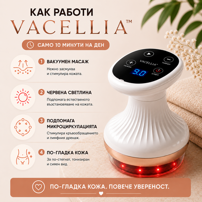 Вакуумен масажор с червена светлина