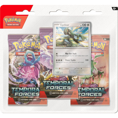 pokemon temporal forces 3 pack card blister cyclizar